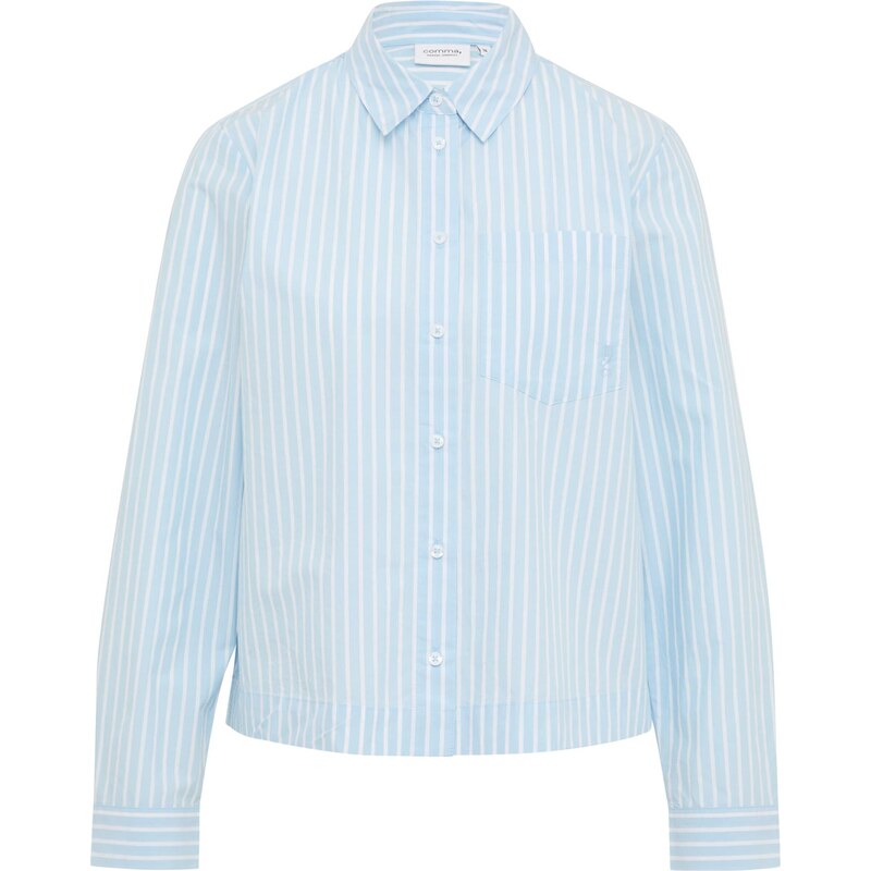 comma casual identity Blúzka nebesky modrá / biela 65875306