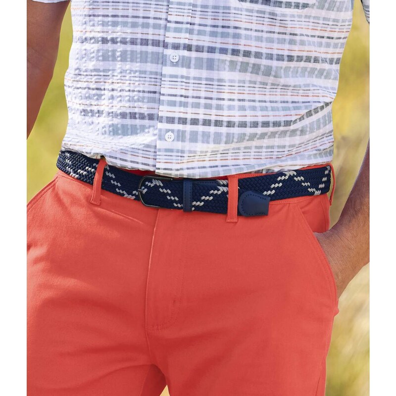 Pružný pletený opasok Atlas For Men Modrá 53918669