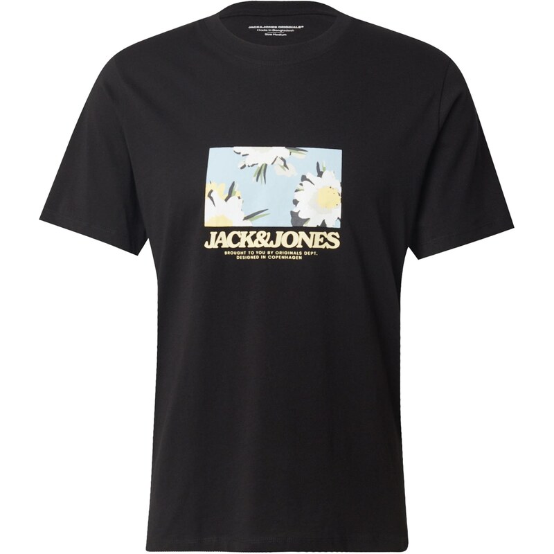 JACK & JONES Tričko modrá / oranžová / čierna / biela 64153403