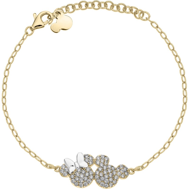 Detský náramok Disney Minnie a Mickey Mouse strieborný BS00048QZWL-55 64844169