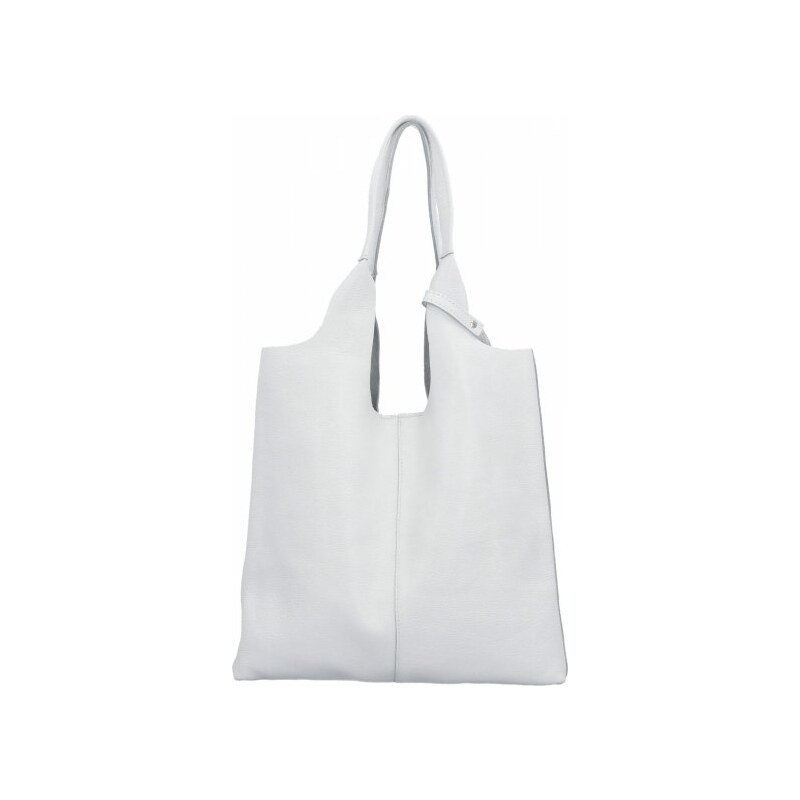 Kožené kabelka shopper bag Vittoria Gotti biela 165 64285402