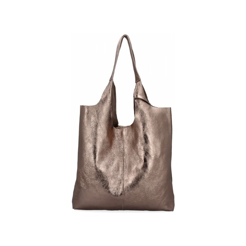 Kožené kabelka shopper bag Vittoria Gotti staré zlato 165 64285401