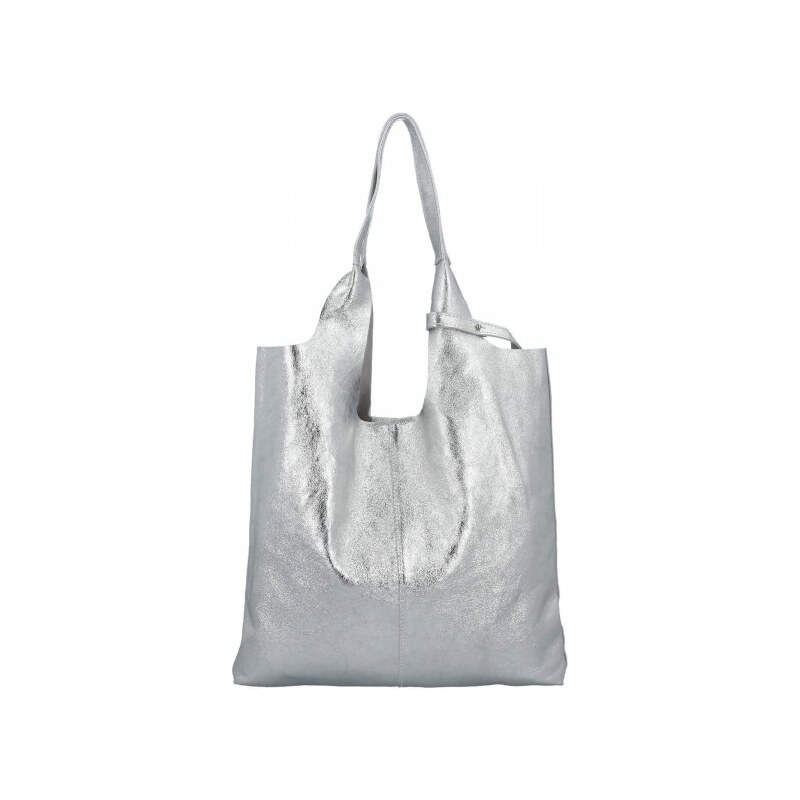 Kožené kabelka shopper bag Vittoria Gotti stričborná 165 64285400