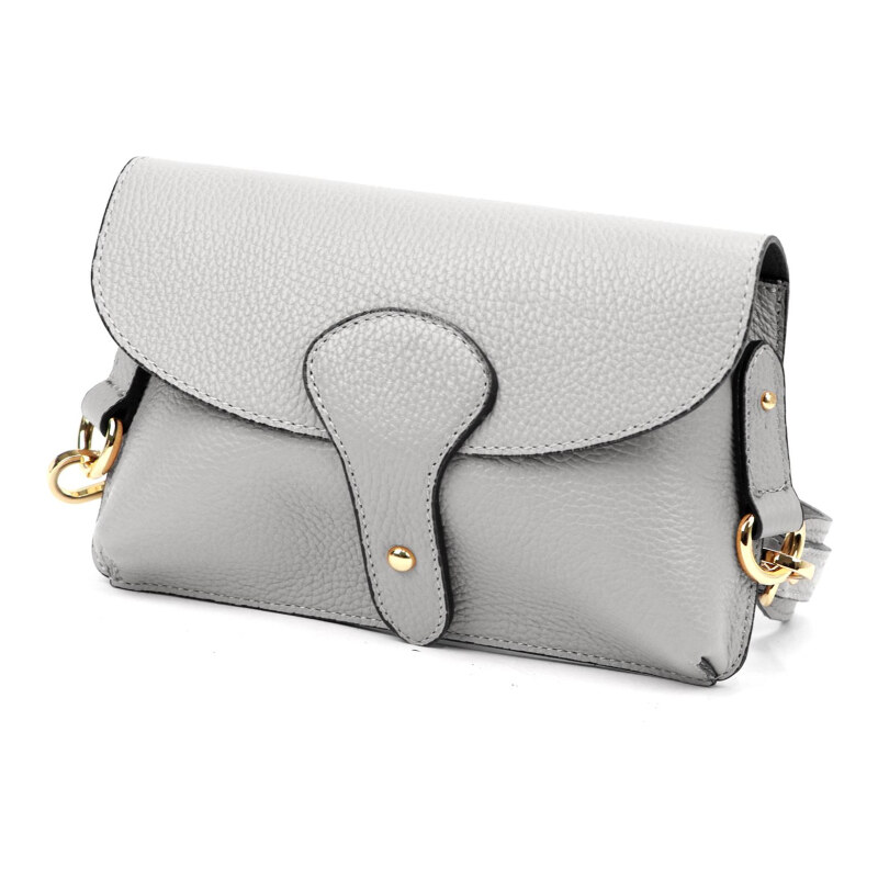 Kožená kabelka Luka sivá KZ2257805 64285516