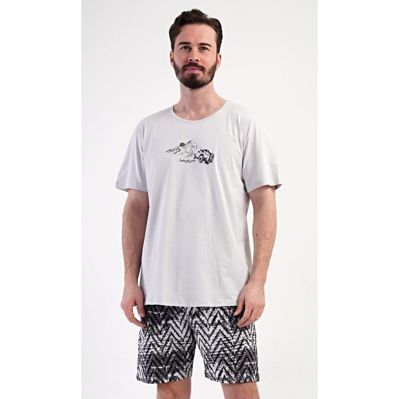Sivé krátke pánske pyžamo Explorer 64333700