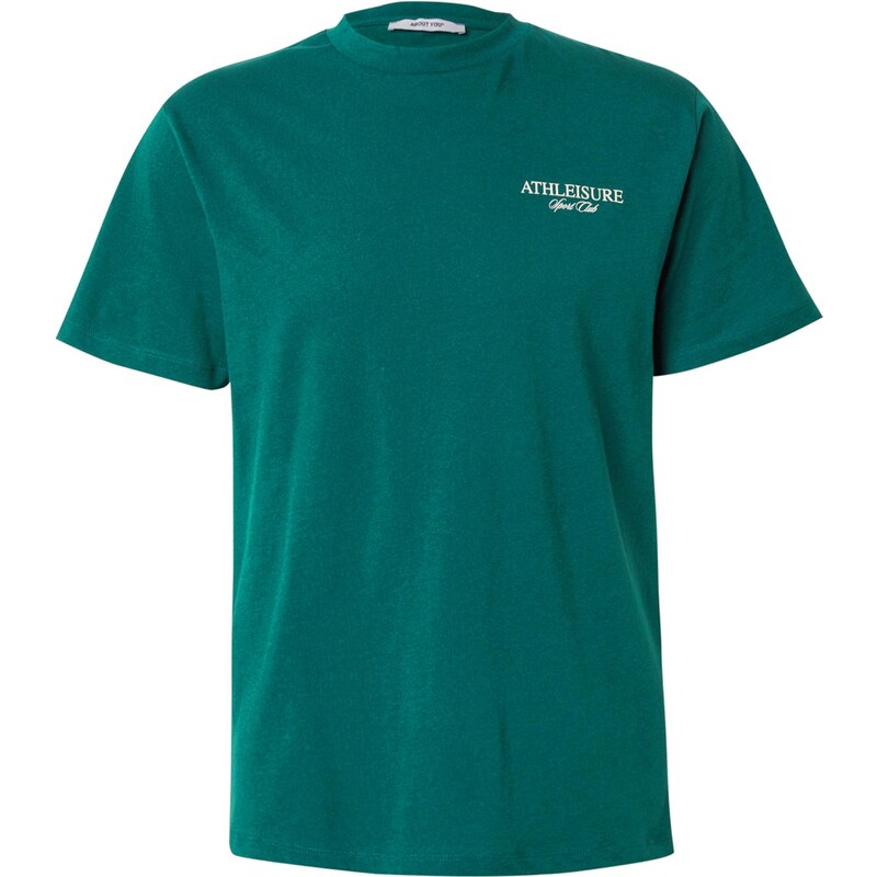 ABOUT YOU Tričko Damian tmavozelená / biela 64295002