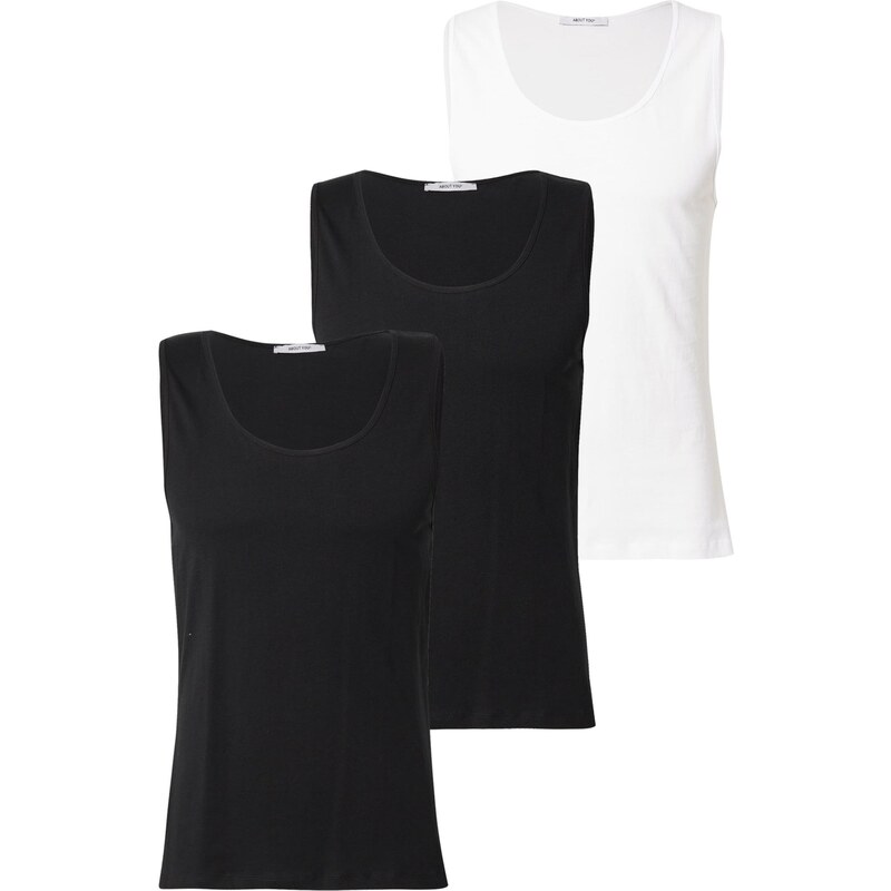 ABOUT YOU Tričko Curt čierna / biela 64295136