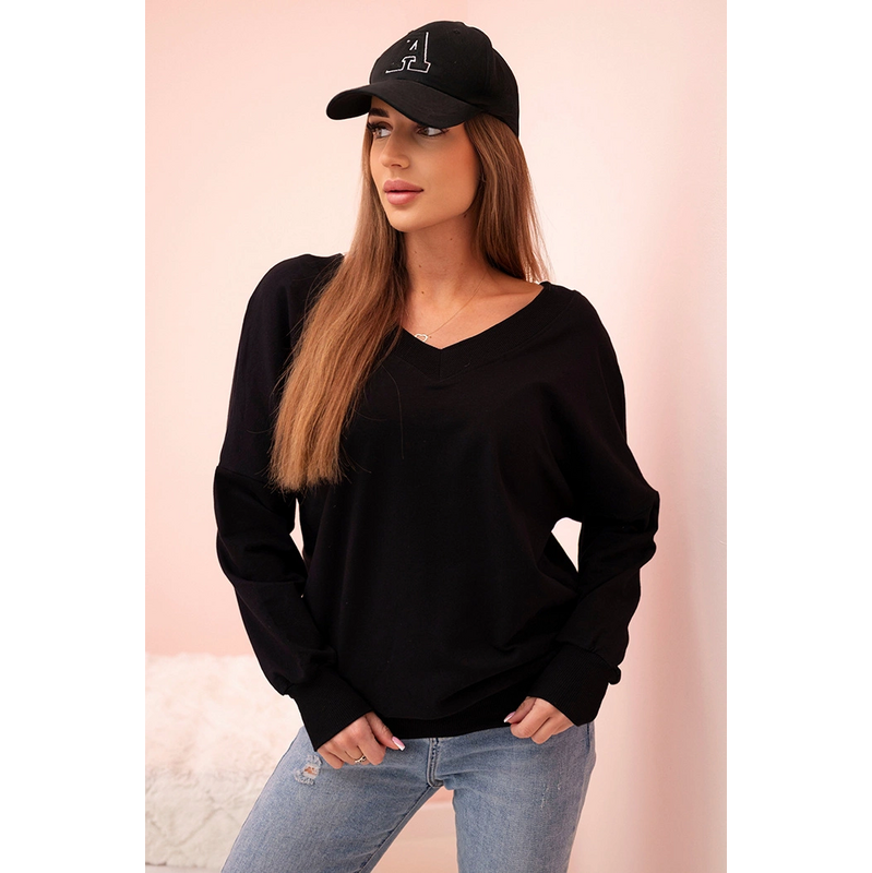 Dámska mikina Olivia s dlhým rukávom a výstrihom do V 64335930