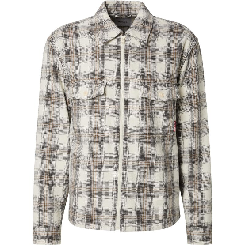 JOOP! Jeans Prechodná bunda Hacket piesková / sivá / prírodná biela 65305219