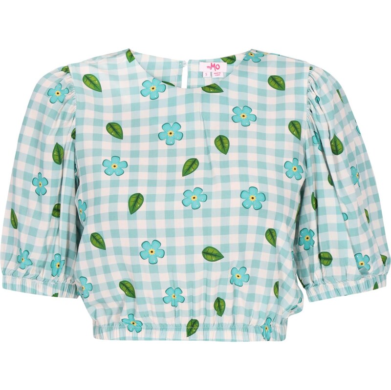 MYMO Blúzka Spring Summer nebesky modrá / svetlomodrá / tmavozelená / 66139778