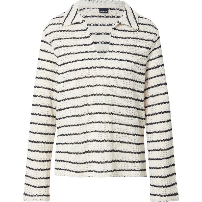 Gina Tricot Sveter čierna / biela ako vlna 65905564