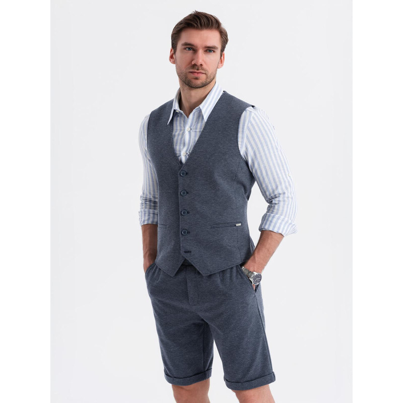 Ombre Mens elegant set suit vest + shorts 64793574