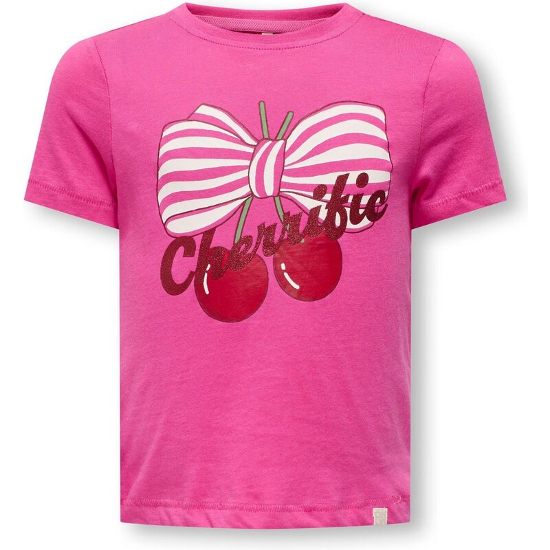 Only Mini Tričko KMGCandy fuksia / červená / biela 63769230