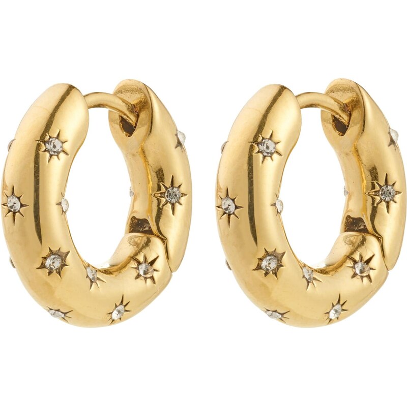 Pilgrim Náušnice Nevaeh zlatá / priehľadná 64339414