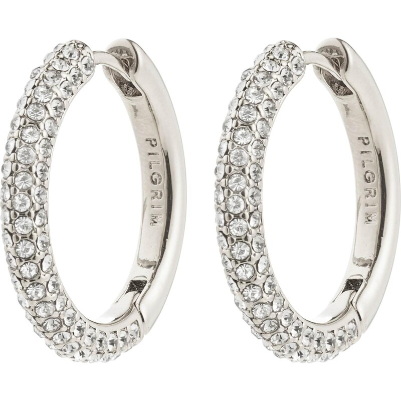 Pilgrim Náušnice Tatum strieborná / priehľadná 64339408