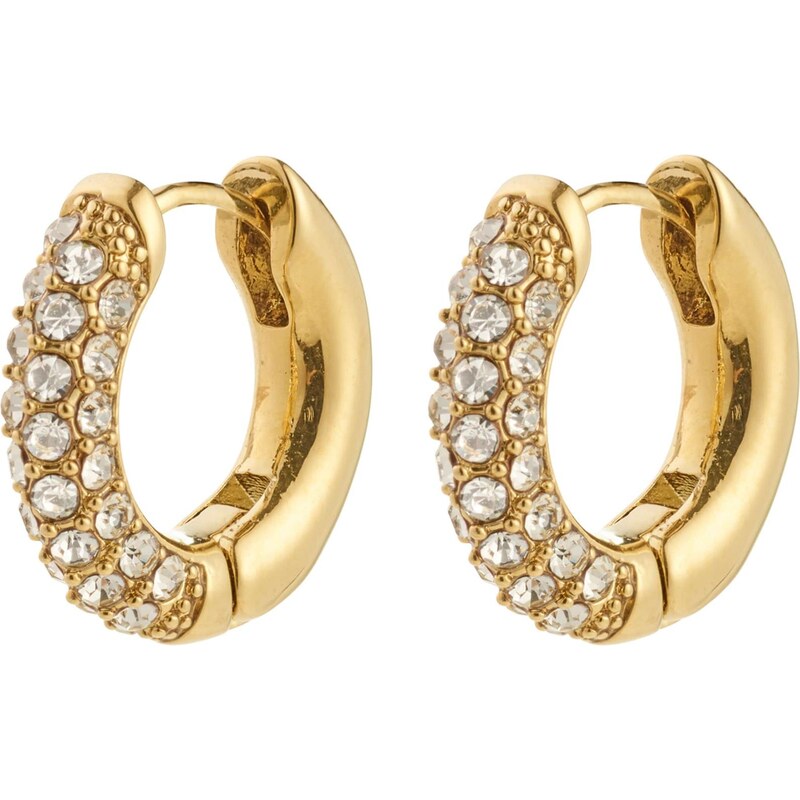 Pilgrim Náušnice Tatum zlatá / priehľadná 64339417