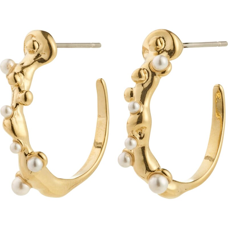 Pilgrim Náušnice Hadley zlatá / perlovo biela 64339420