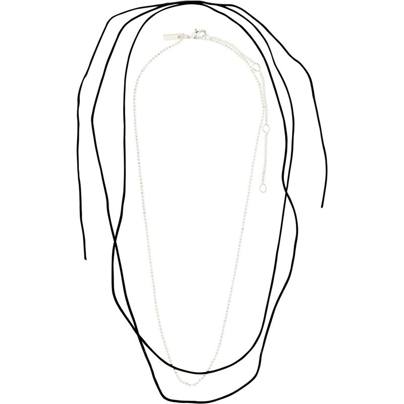 Pilgrim Retiazka CHARM čierna / strieborná 65654603