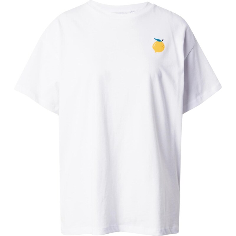 PIECES Oversize tričko PCALIFI FASTTRACK žltá / petrolejová / ružová / 64339554