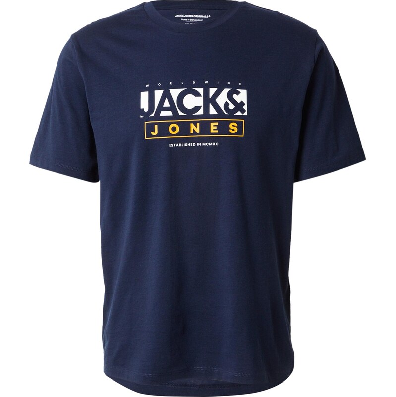 JACK & JONES Tričko JORSEVEN námornícka modrá / žltá / biela 64339628