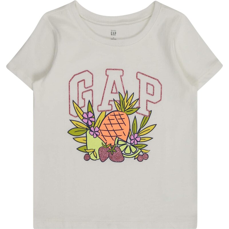 GAP Tričko kiwi / neónovo oranžová / purpurová / šedobiela 64339669