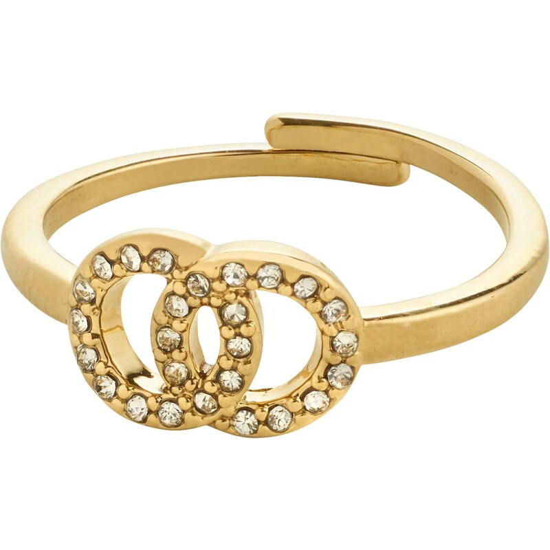 Pilgrim Prsteň Lulu zlatá / priehľadná 64382910