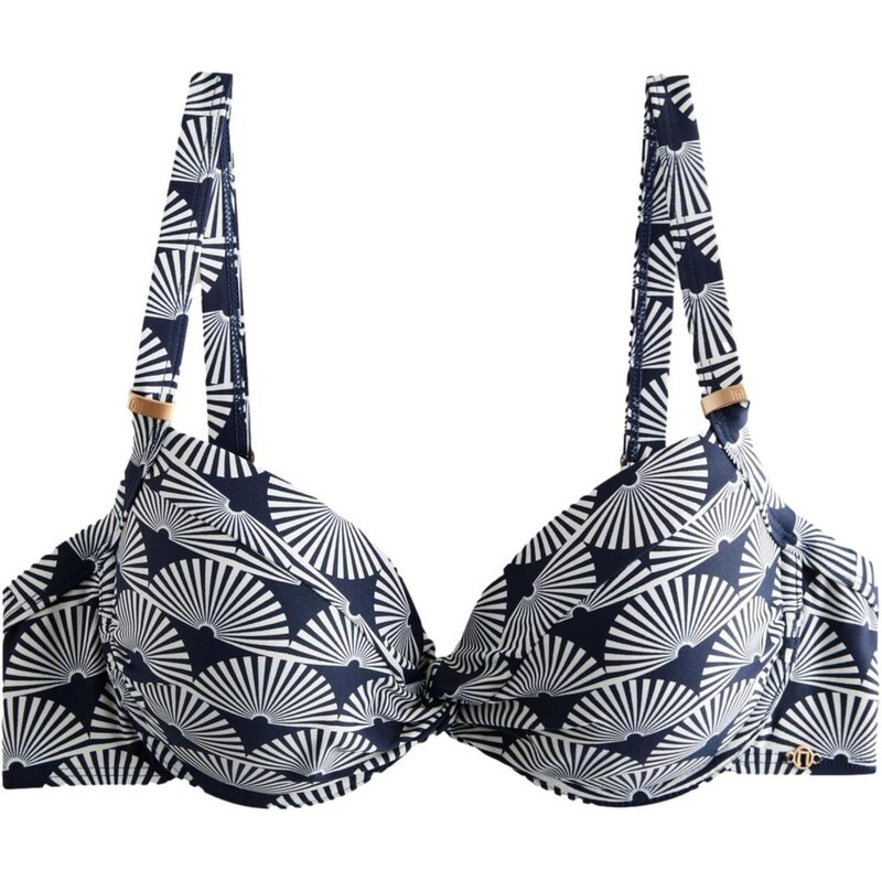 Next Bikinový top námornícka modrá / biela 65843460