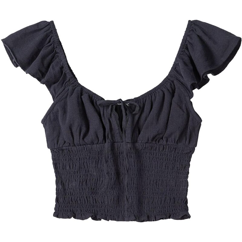 Bershka Top námornícka modrá 65292425