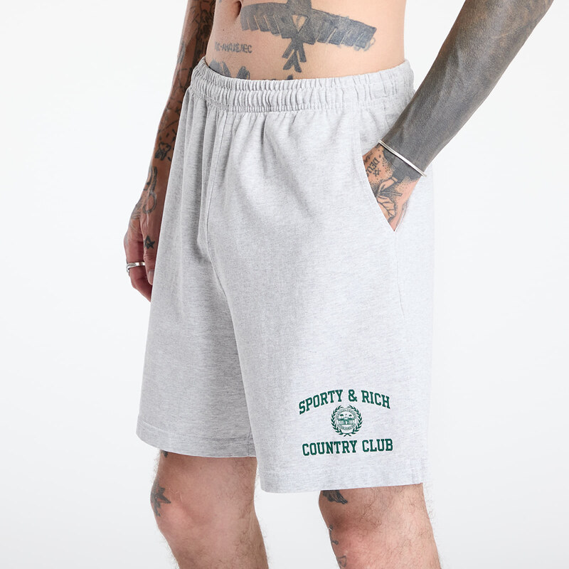 Šortky Sporty & Rich Varsity Crest Gym Short Heather Gray L 62701079