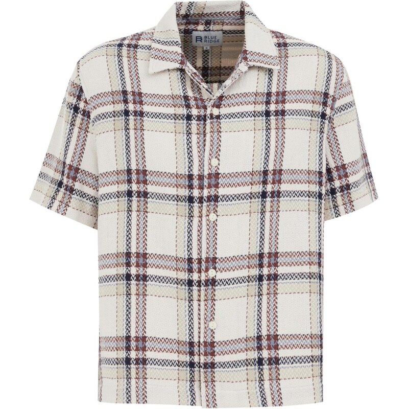 WE Fashion Košeľa béžová / hnedá melírovaná 64356755