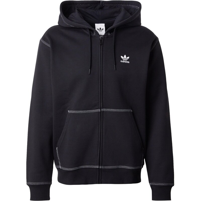 ADIDAS ORIGINALS Tepláková bunda ESSENTIALS čierna / biela 64356882