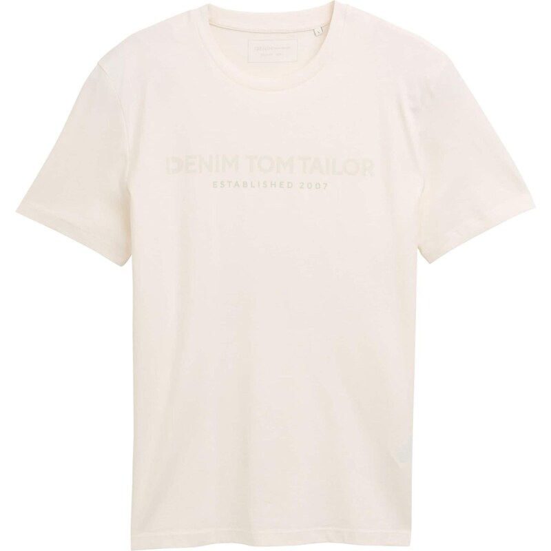 TOM TAILOR DENIM Tričko zelená / šedobiela 64356678