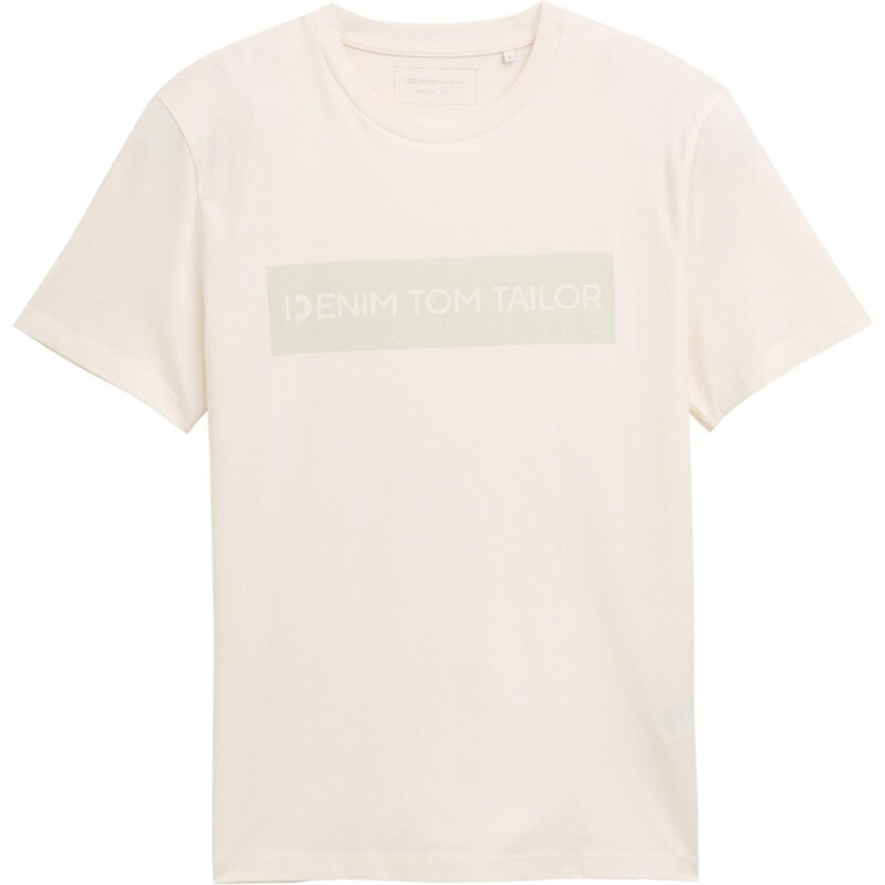 TOM TAILOR DENIM Tričko svetlozelená / biela 64356685