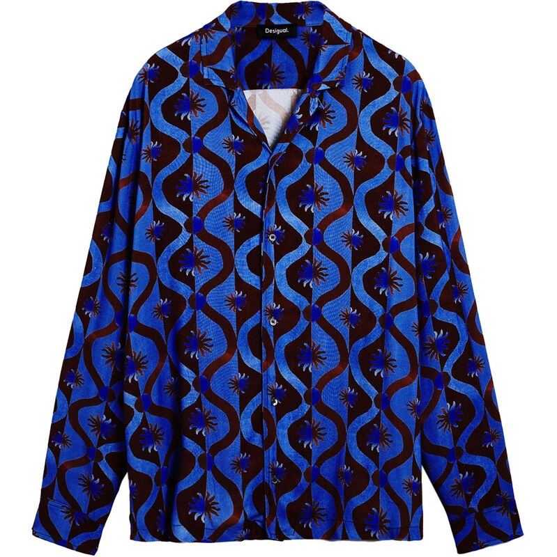 Desigual Košeľa modrá / tmavočervená 64356858