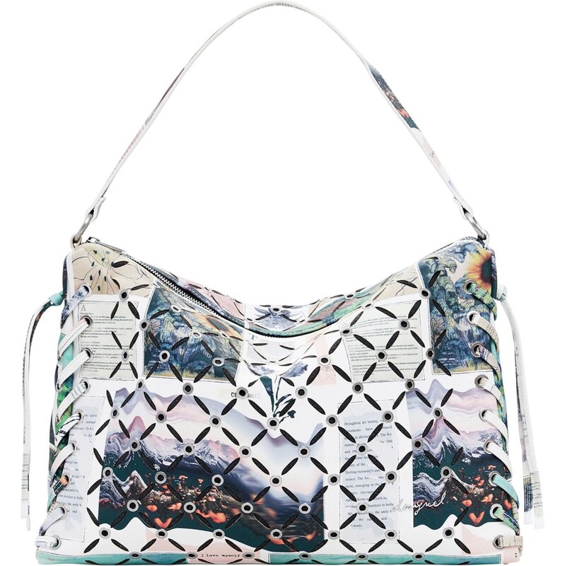 Desigual Taška cez rameno zmiešané farby / biela 64356850