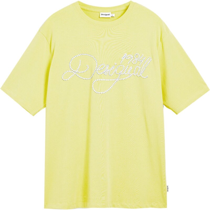Desigual Tričko limetková / biela 64488462