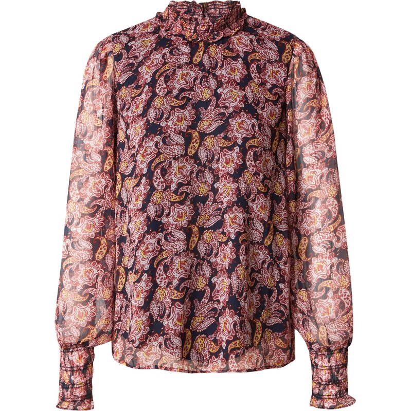 VERO MODA Blúzka VMSMILLA námornícka modrá / oranžová / červená / 65883062