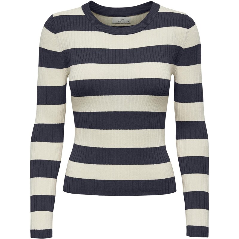 JDY Sveter JDYPlum tmavomodrá / biela 54288183