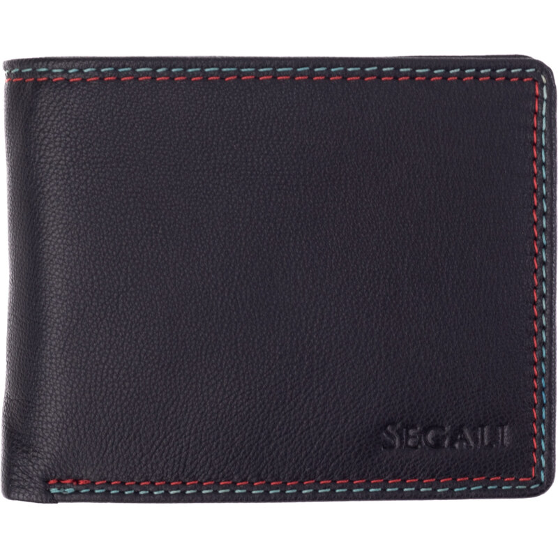 SEGALI Pánska kožená peňaženka 1057 black 67189837