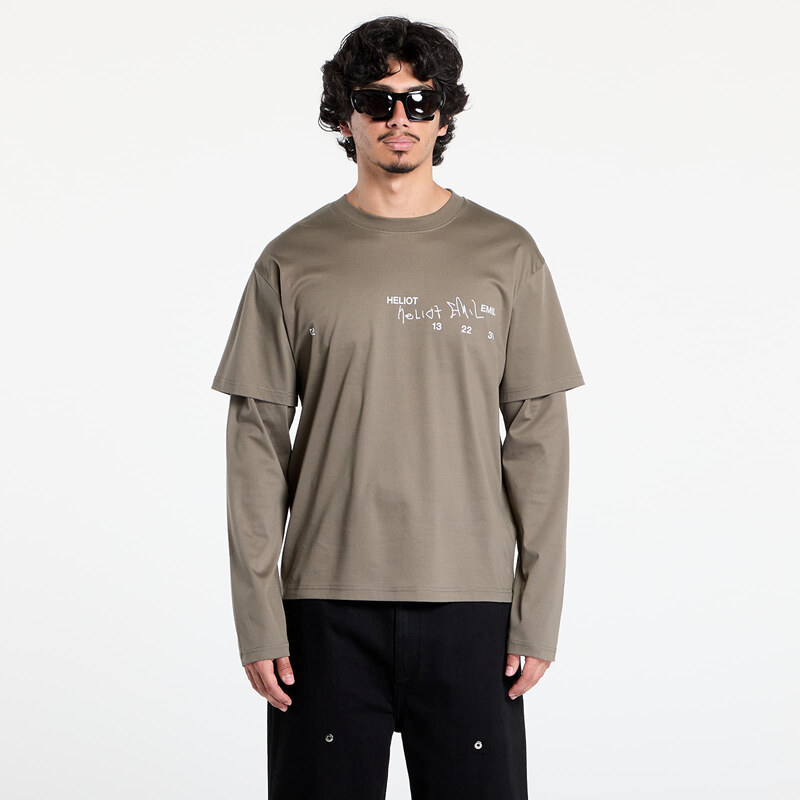Tričko HELIOT EMIL Fulgens Longsleeve Dark Stone XL 64378611