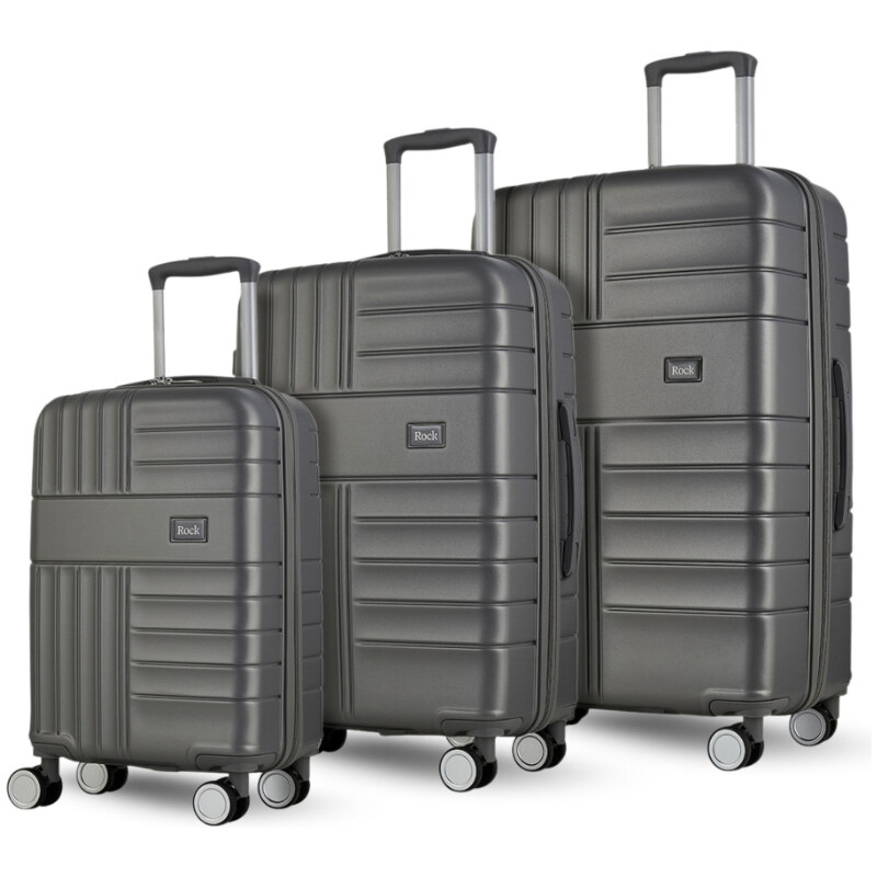 Sada cestovných kufrů ROCK Aspen TR-0282/3 PP - charcoal 64732661