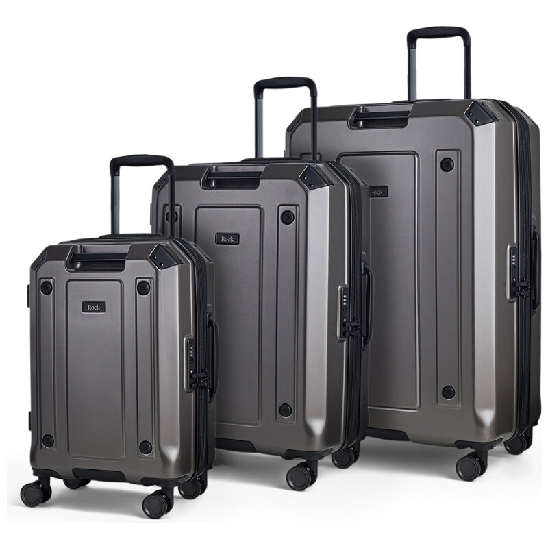 Sada cestovných kufrů ROCK Alpine TR-0288/3 ABS/PC - charcoal 64732647