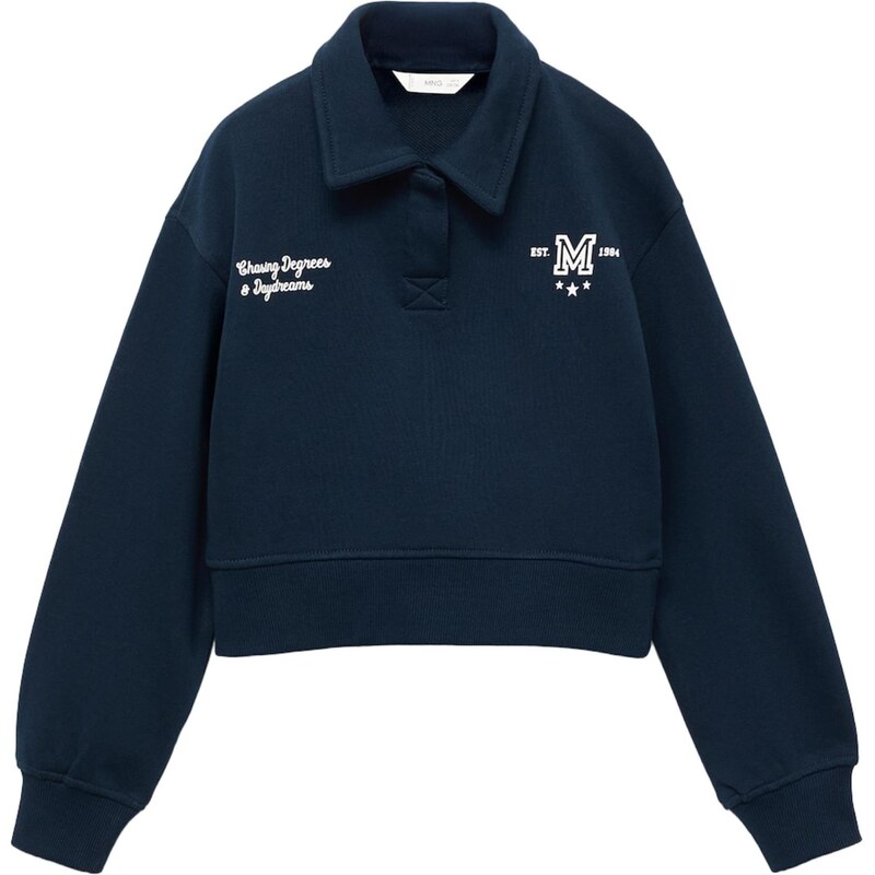 MANGO KIDS Mikina TENISET námornícka modrá / biela 64383024