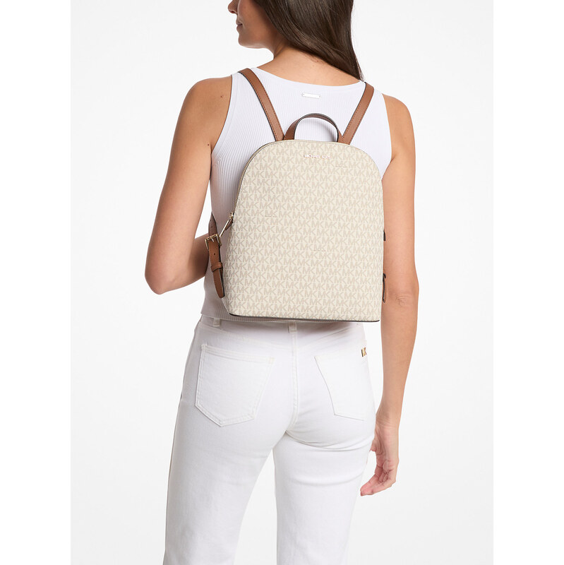 Michael Kors Batoh Cindy Large Signature Logo Backpack Vanilla 64389940