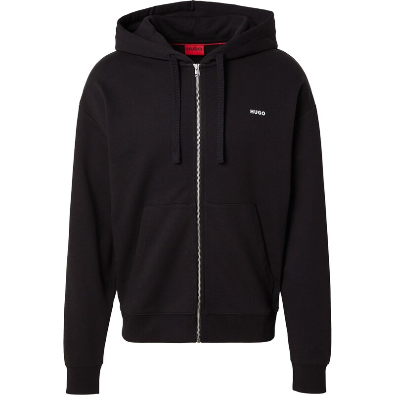 HUGO Tepláková bunda Dapozip čierna 64390141