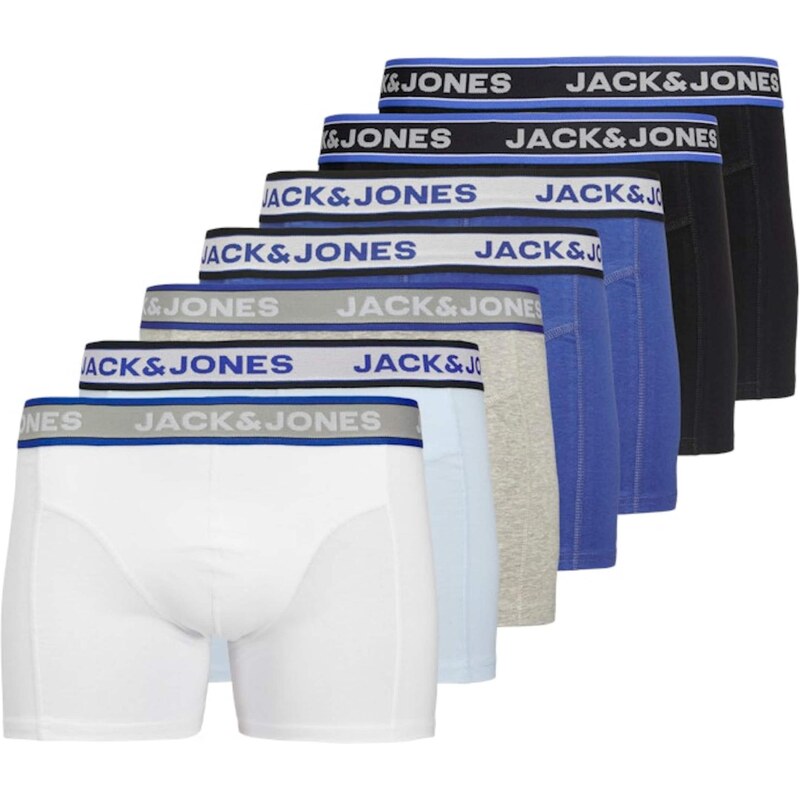 JACK & JONES Boxerky JACHUDSON modrá / sivá / čierna / biela 64390003