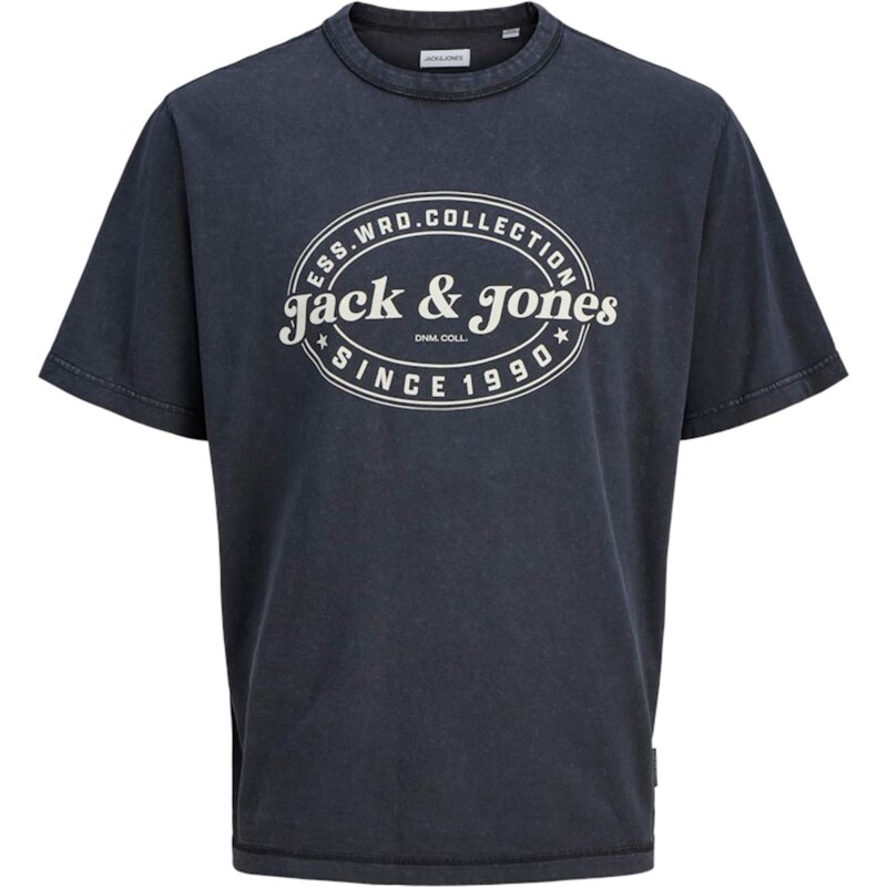 JACK & JONES Tričko JJEDover čierna / biela 64390033