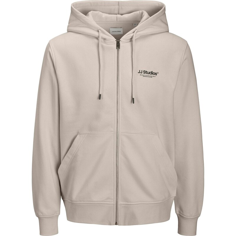 JACK & JONES Tepláková bunda JJESOHO sivobéžová / čierna 64390099