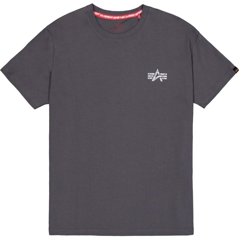 ALPHA INDUSTRIES Tričko tmavošedá / červená / biela 64390164