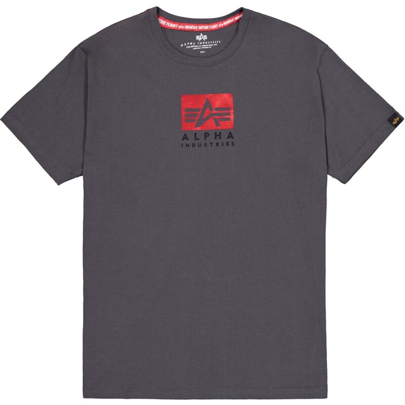 ALPHA INDUSTRIES Tričko tmavošedá / červená / čierna 64390161
